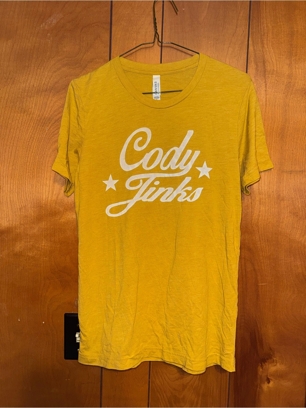 Bella Canvas Mustard Yellow Cody Jinks Short Sleeve Tee